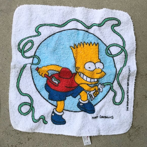 Vintage Bart Simpson Bath Set Towels - Picture 4 of 6